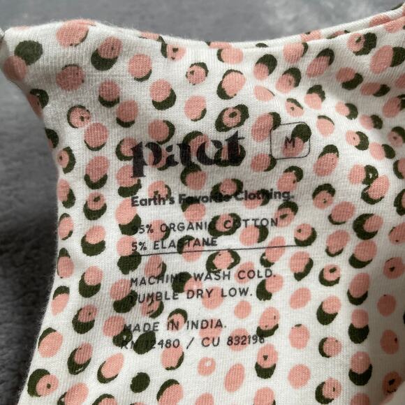 Pact Dress Medium Pink Polka Dot Fit Flare Pockets Organic Cotton Soft Casual - Picture 3 of 8